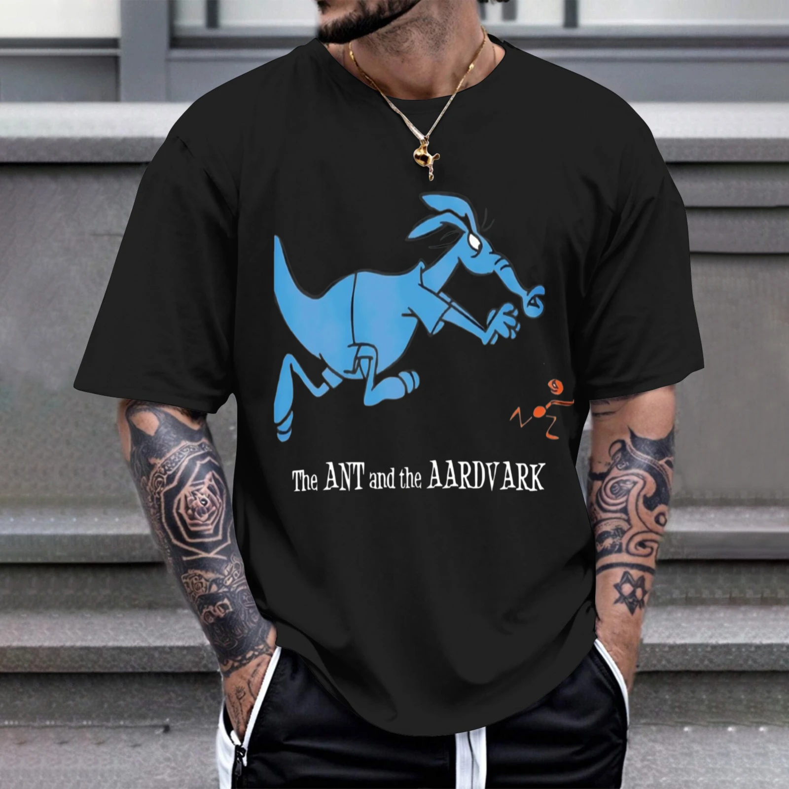 Herren-T-Shirt „The Ant And The Aardvark“ – perfekt für Freizeitkleidung, Partys und Karnevalsoutfits