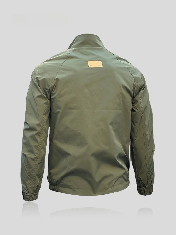 IT  Men's Slim Fit Stand Collar Jacket Autumn New Fashionable Youth Outerwear Windbreaker Sun Protection Clothing