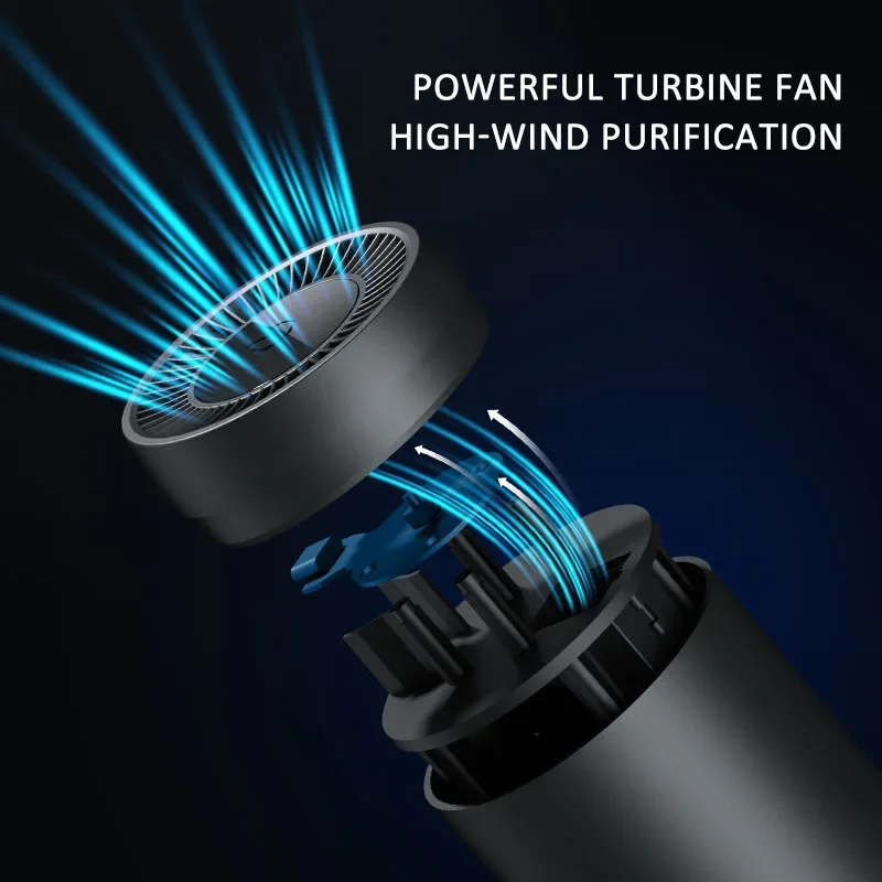 Xiaomi Youpin Car Air Purifier Negative Ion Generator Portable Freshen MI Vehicle Accessories Aluminum Alloy Air Clear 2024 New