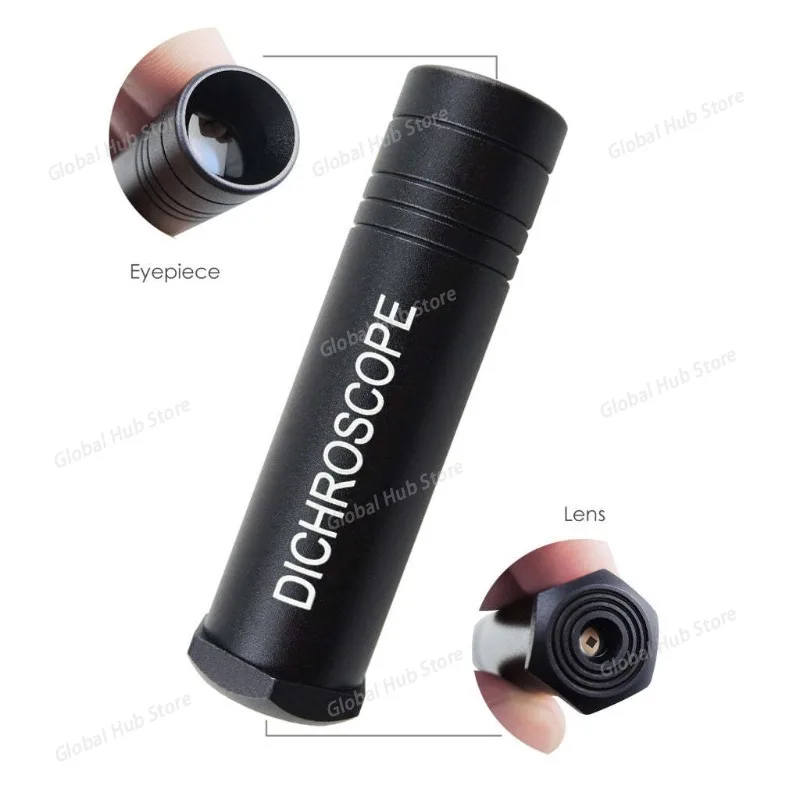 Gemstone Calcite Dichroscope Trichoic Gem Gemstones Gemological Testing 15mm Diameter Heavy Handheld Gem Spectroscope