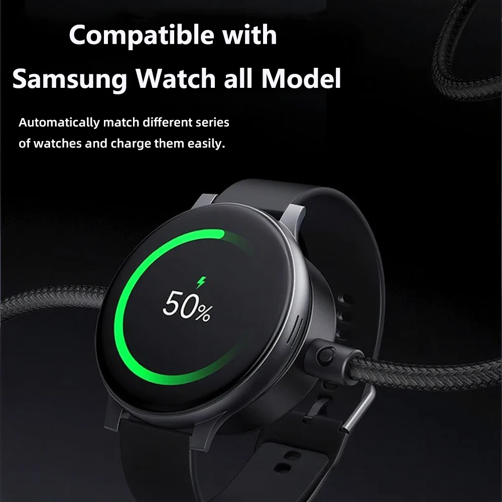 Bonola Magnetisches Uhren-Ladekabel für Samsung Galaxy Watch Ultra 8/7/6 2-in-1 Schnell-Ladekabel Typ C zu C 1,2M für Samsung – Detail 5