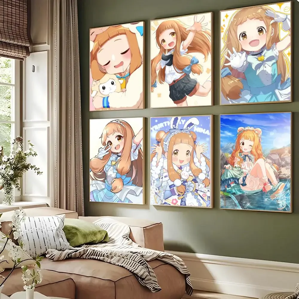 Anime The Idolmaster Cinderella Girl Nina Ichihara Poster Waterproof Sticky Print For Bedroom Living Room Hallway Bar Home Decor