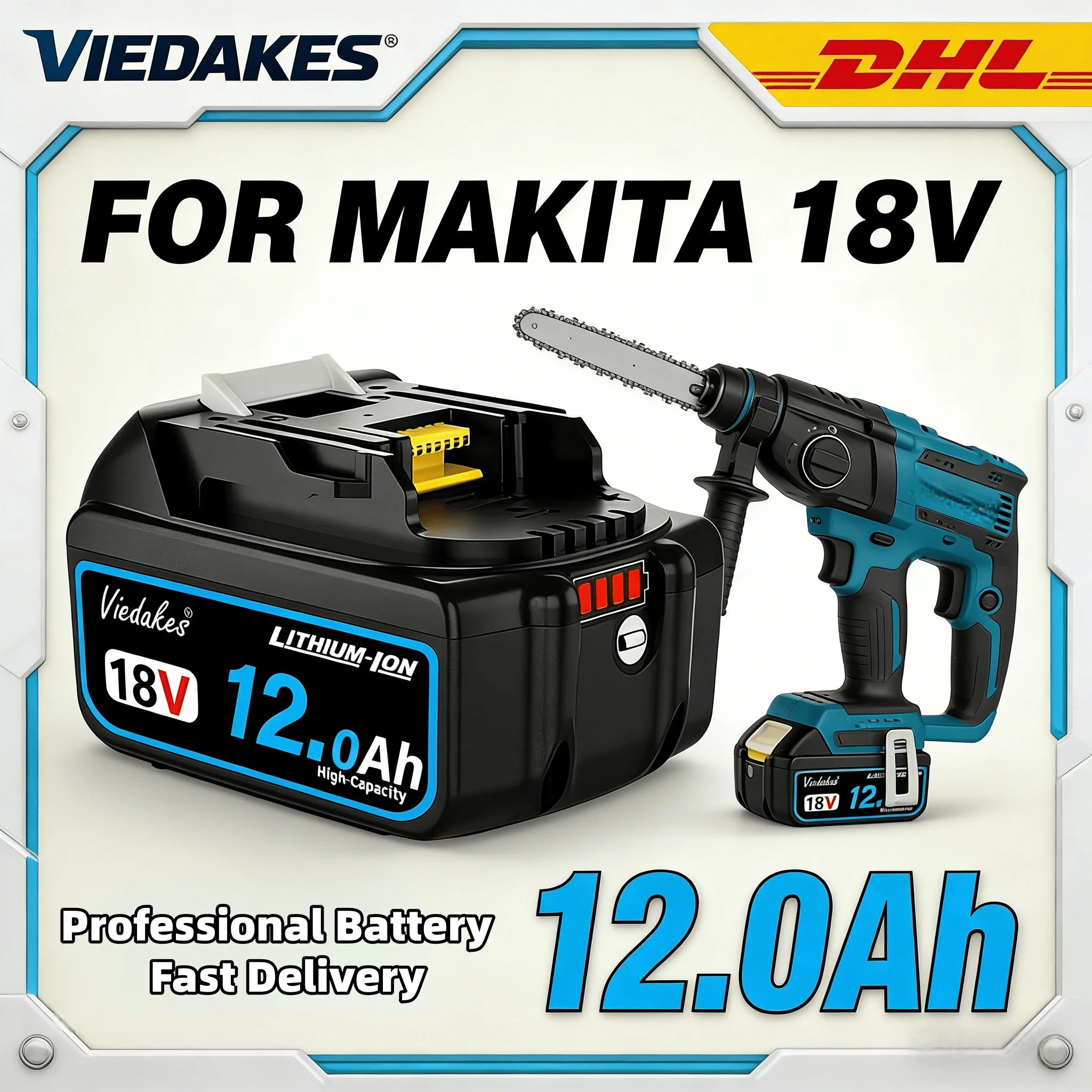 

For Makita 18V Battery 10Ah 18650 Li-ion Battery Quick Delivery & Professional After-Sale Support