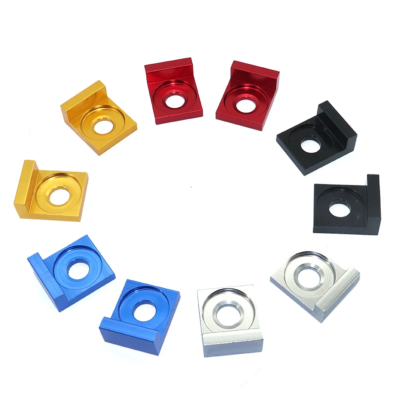 Motorcycle Aluminum CNC Chain Adjuster Block 12mm 15mm Chain Axle Tensioner Adjuster for Pit bike Chain XR50 CRF70 SDG 107 125