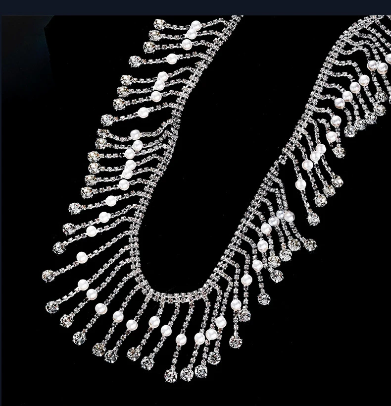 5 Meter Strass-Kette Kristall-Diamant-Perlen Zubehör DIY Handwerk Geschenkdekoration Quasten-Strassband Nähzubehör – Detail 8