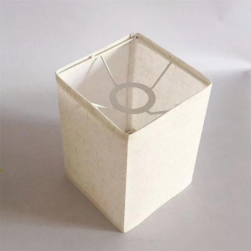 

Cloth Lamp Shade Round Small Drum Lamp Shades Fabric Light shades Barrel LampShades for Table/Floor Lighting (Light Grey)