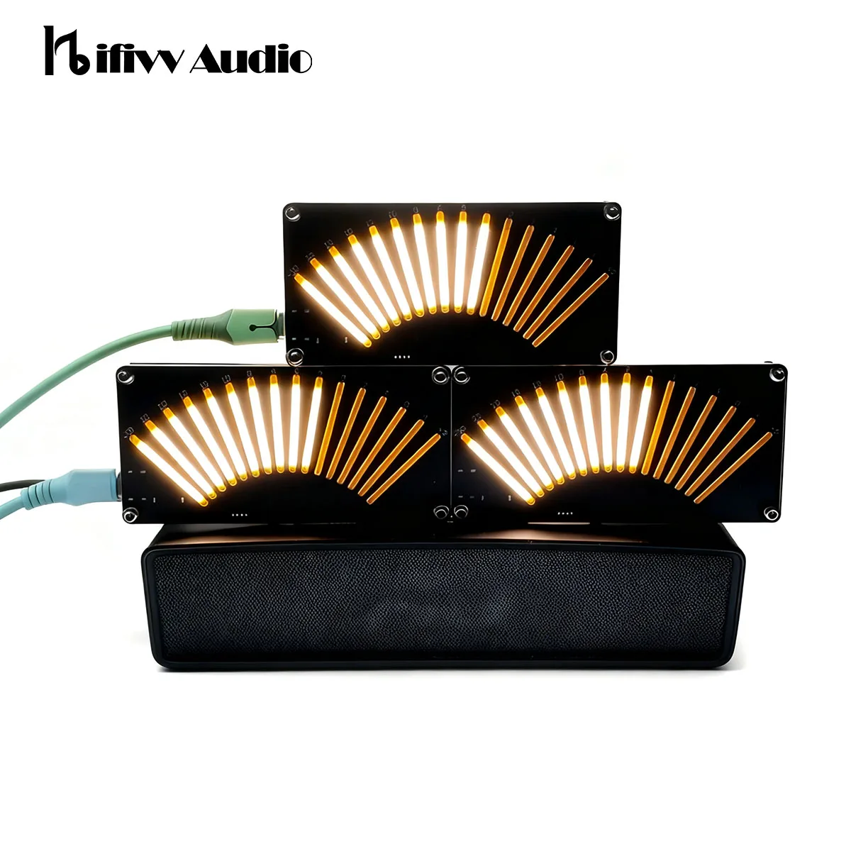 DIY LED Music Spectrum LED Audio Level Indicator Pick-up Rhythm Light Voice Controlled Single/Dual Channel Retro Level Indicator