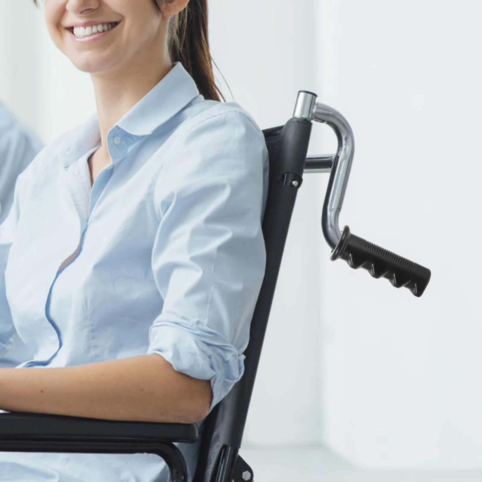 

4pcs Rubber Handle Covers Anti Slip Shopping Cart Protectors Universal Trolley Grips Comfortable Finger Groove Design Fits Most