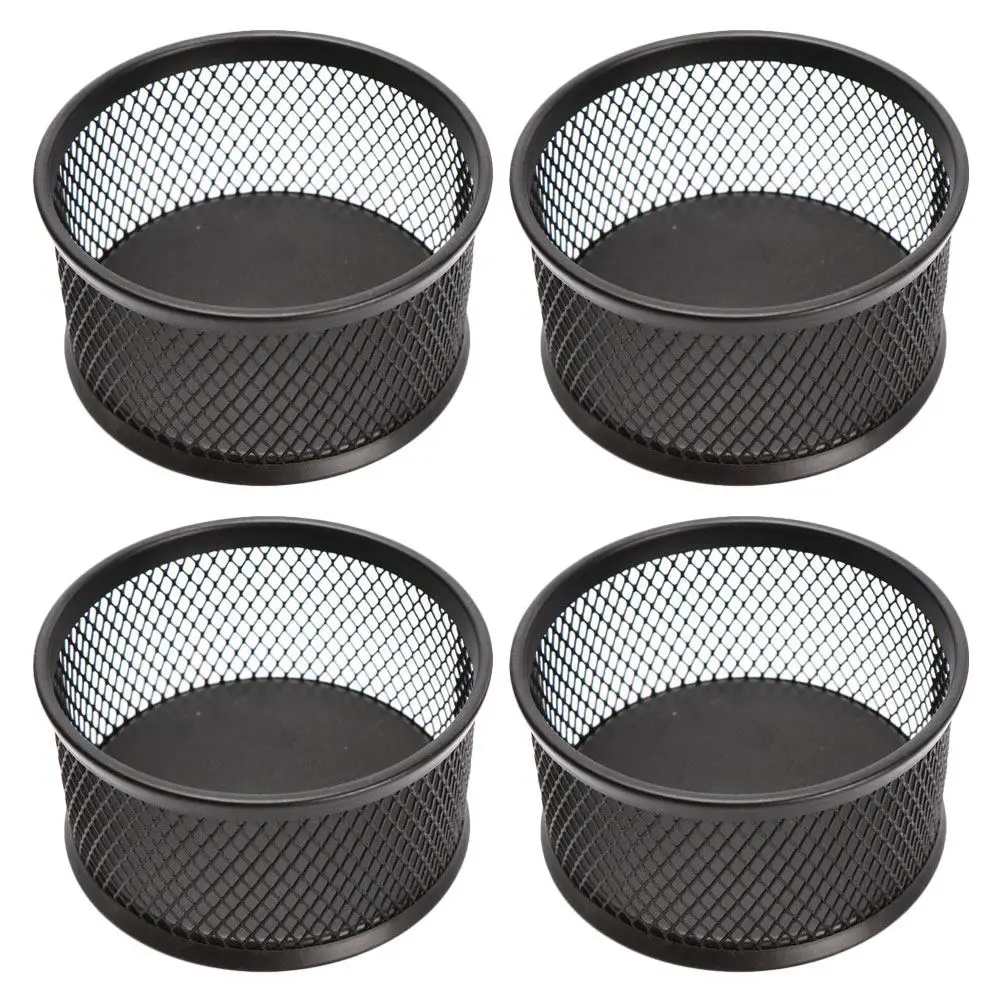 

Набор из 4-х сетчатых держателей для скрепок, многофункциональный настольный органайзер, компактный контейнер для офисных и школьных принадлежностей