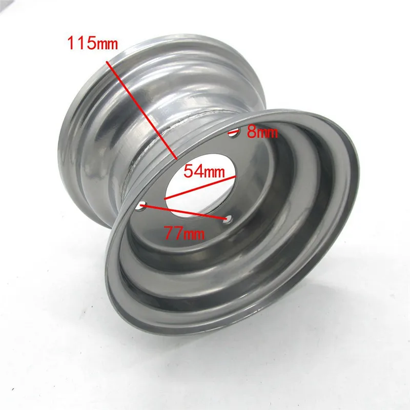 6 Inch Aluminum Alloy 4.10-6 13X5.00-6 145/70-6 Wheel Rim Easy Installation Go Kart Wheel Rim Enhanced Traction