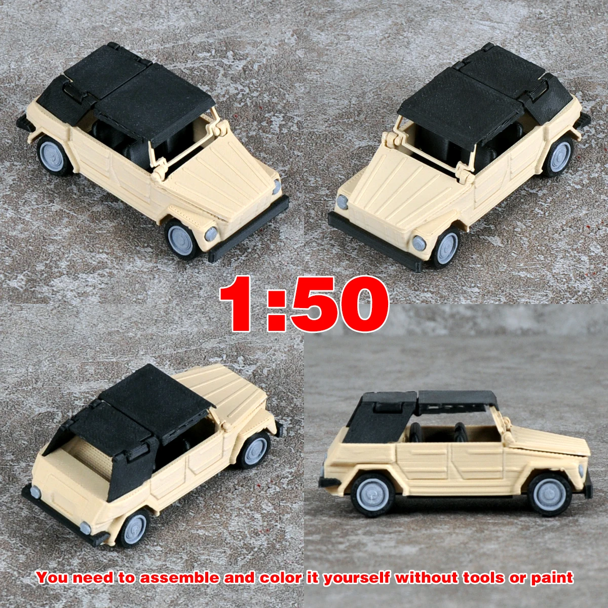 SUV Offroad-Fahrzeug Spielzeugauto Fahrzeug-Bausatz im Maßstab 1:50 Statisches Plastikmodell-Set – Detail 1