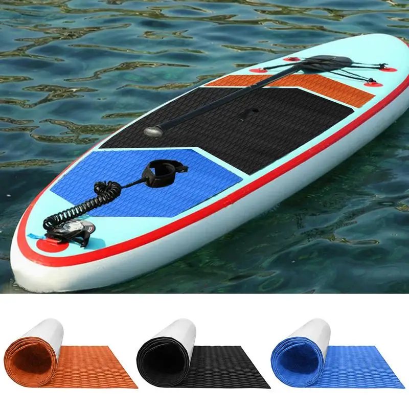 Surfboard Traction Pad Flooring Mat Deck Grip Mat EVA Foam Boat Deck Mat Self-Adhesive Non-Slip Trimmable Sheet For Surfboard RV