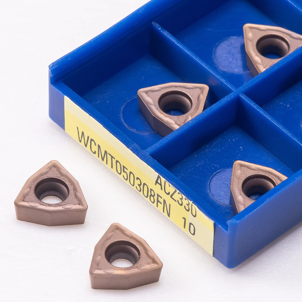 WCMT050308FN ACZ330 CNC Lathe milling inserts U drilling Finishing milling cutter Hard alloy wear-resistant milling turning tool