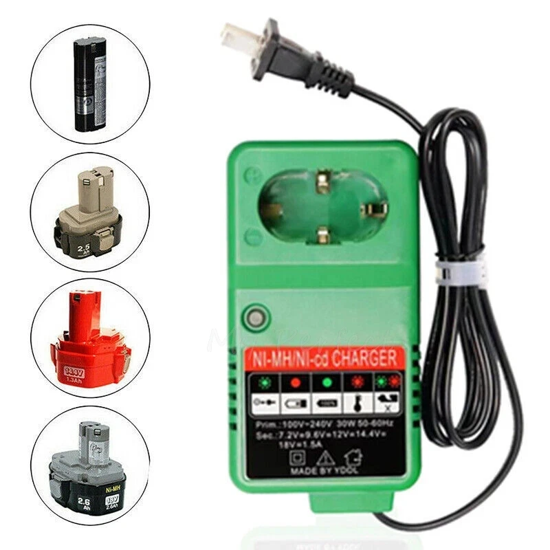 DC1804T PA18 Battery Drill Charger for Makita NiMH NiCd MT1008 7.2V-18V Battery 110V-230V LED Indication Fast Charger for Makita