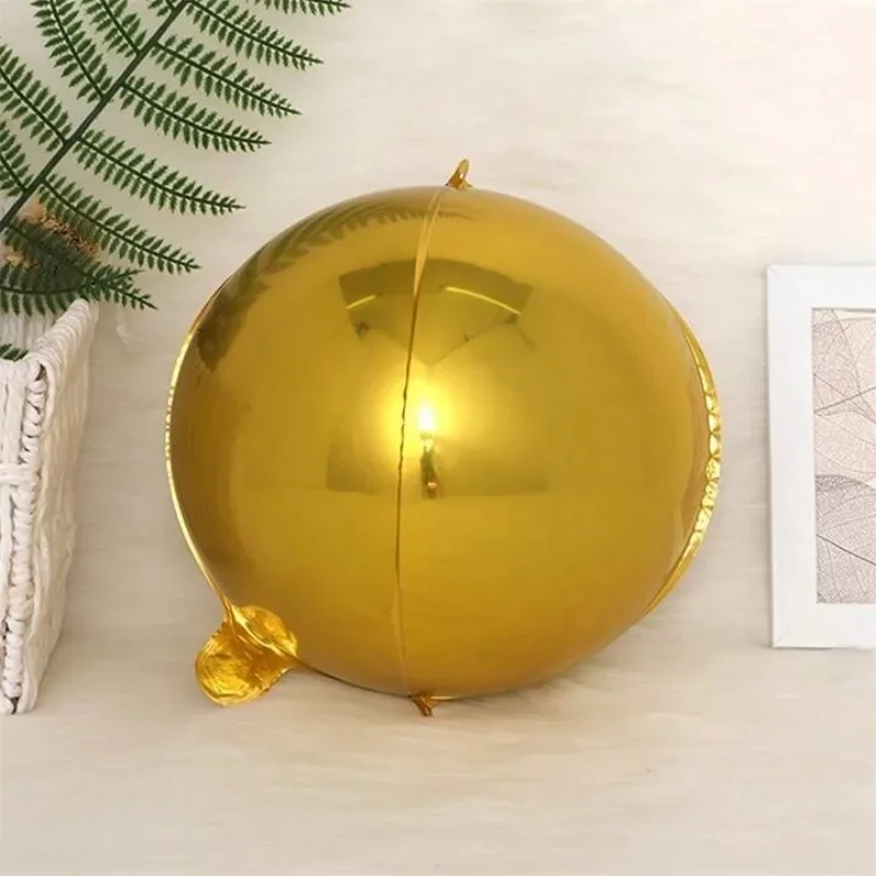 Gold Silver 4D Foil Balloons Elegant Metallic Party Decorations for Birthday Wedding Valentine’s Day Baby Shower Decor