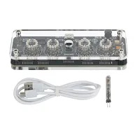 4 Digit IN-8 Nixie Glow Tube Clock IN8 with  LED Backlight  Alarm Clock  Retro Clock