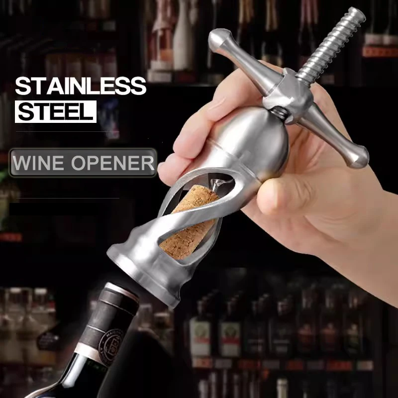 Heavy-Duty Stainless Steel Wine Opener, Red Wine Corkscrew, Bootle Opener for Bartenders, Restaurants & Home