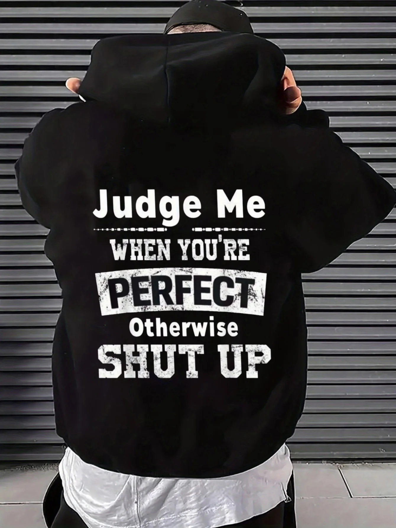 Men's Hooded Sweatshirt Humorous Quote Design 