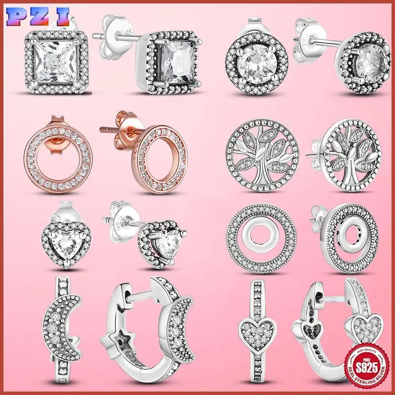 

2024 Hot Sale Silver 925 Pave Daisy Flower Statement Stud Earrings For Women Silver 925 Jewelry Gift For Girlfriend Wife