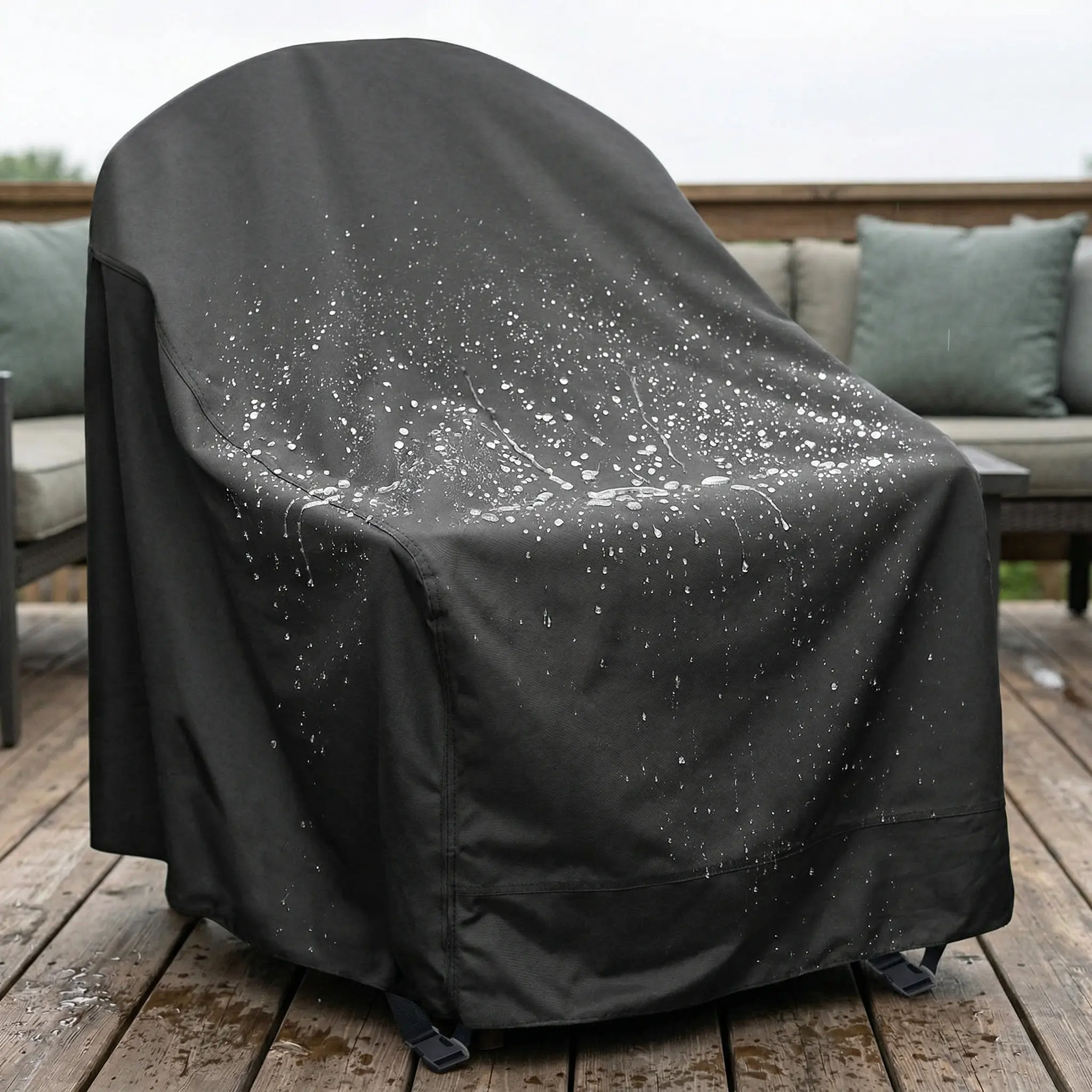 Waterproof Outdoor Rocking Chair Cover Heavy Duty Patio Furniture Protector Washable Reusable Garden Use view 6