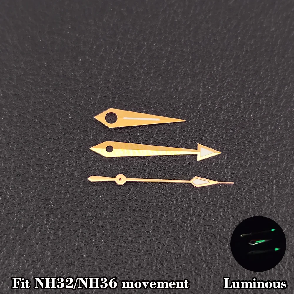 Fit NH32 NH36 ETA 2836 2824 Miyota 8205 8215 movement Watch Hands Green Luminous Watch Hands hollow out Watch Hands