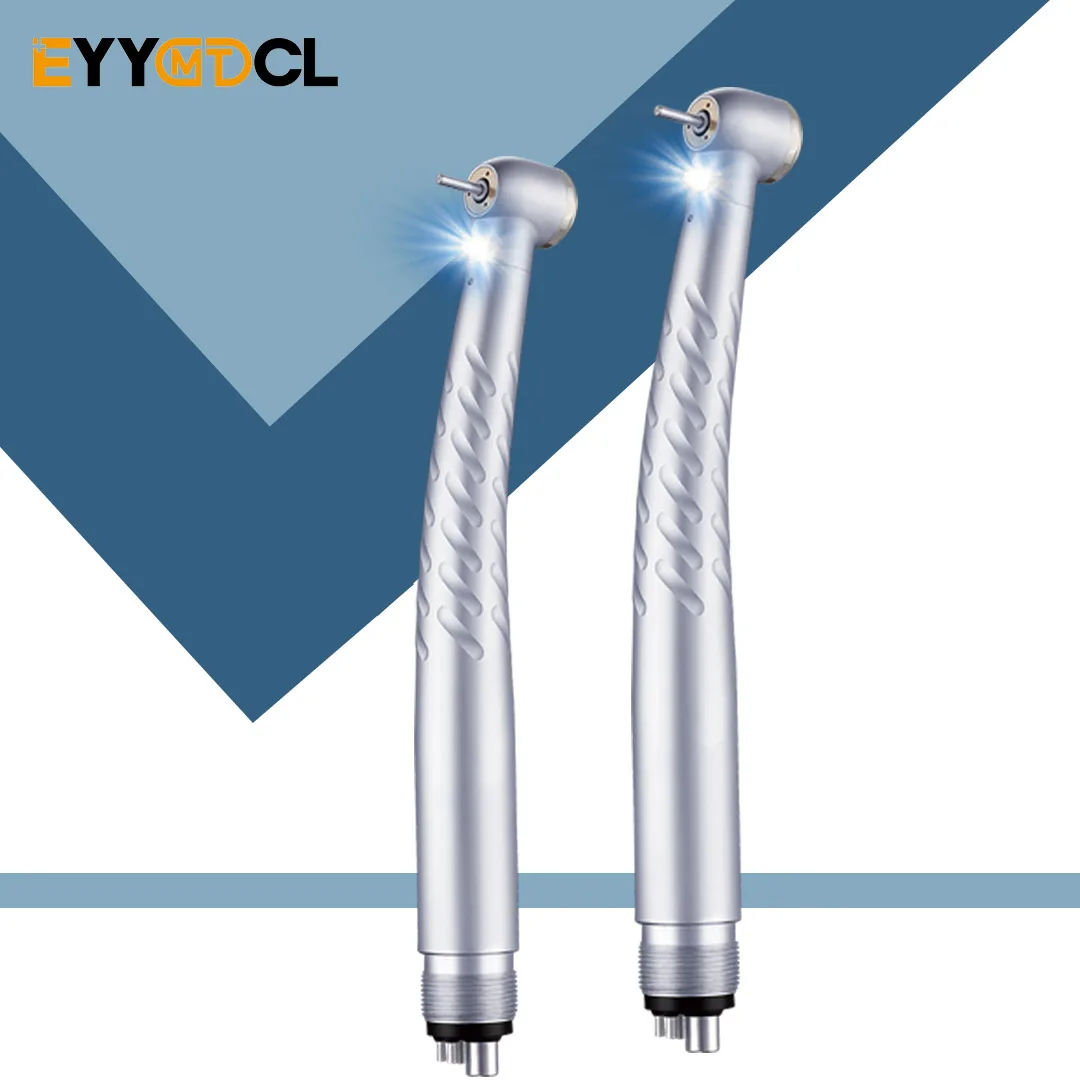 Dentist Handpiece with Light M4 Push Button High Speed Handpiece Air Turbine 2/4 Hole Dentist Tool