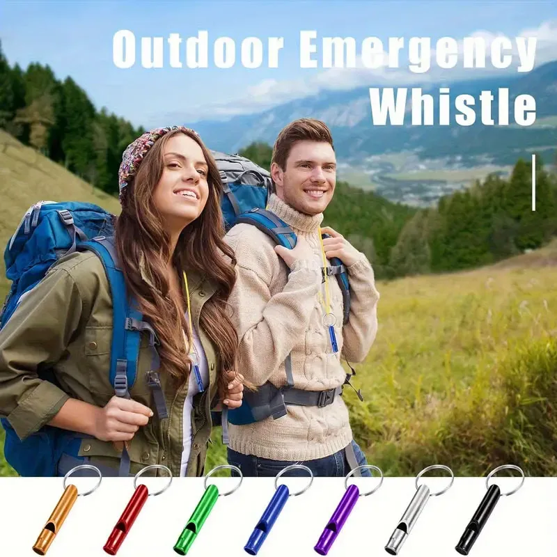 Aluminum alloy whistle outdoor camping lifesaving whistle survival whistle sports training whistle referee whistle