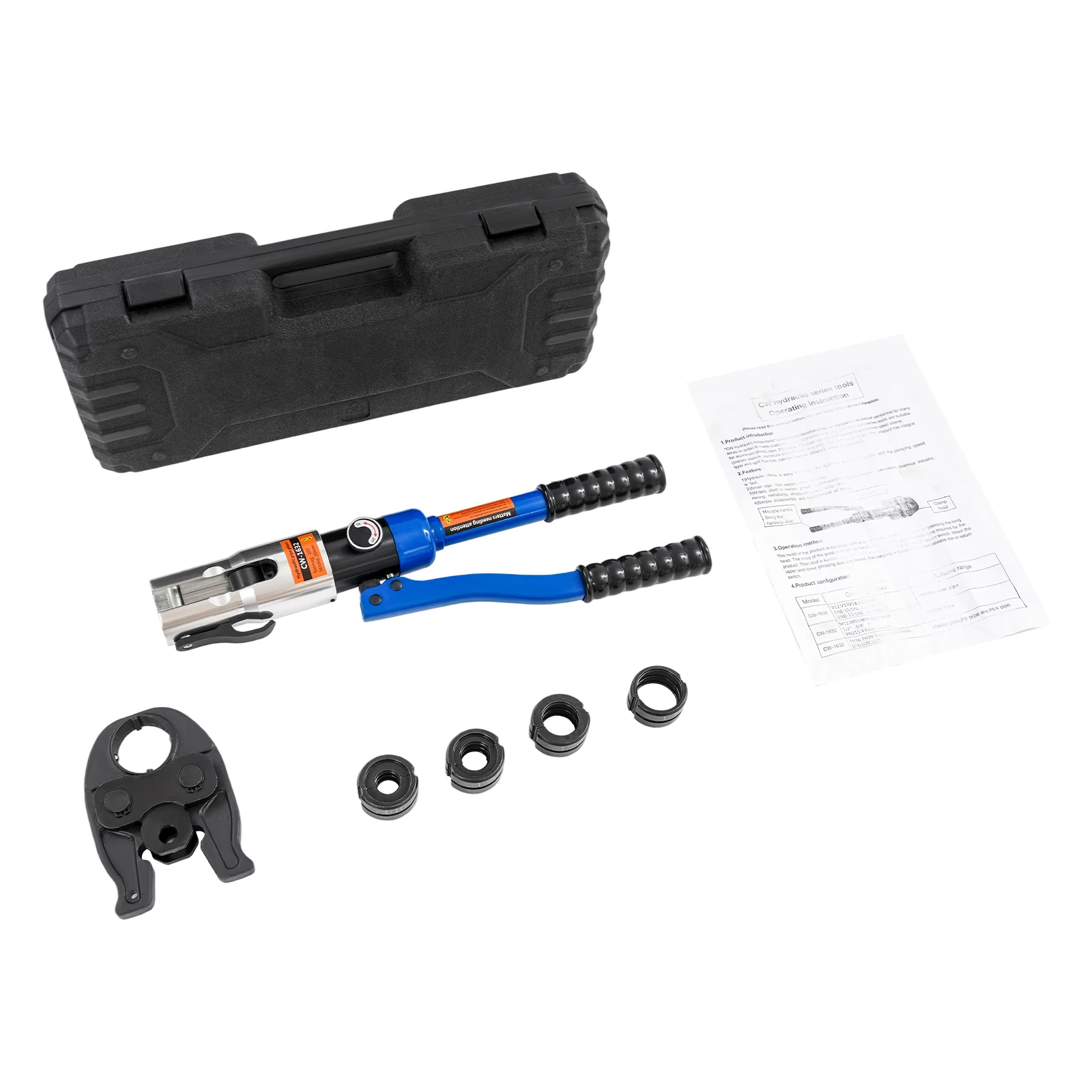 10 Tonnen/22046 lbs Hydraulisches Crimpwerkzeug Rohre Presszange U Die 16 20 25 32 mm Blau/Gelb – Detail 8