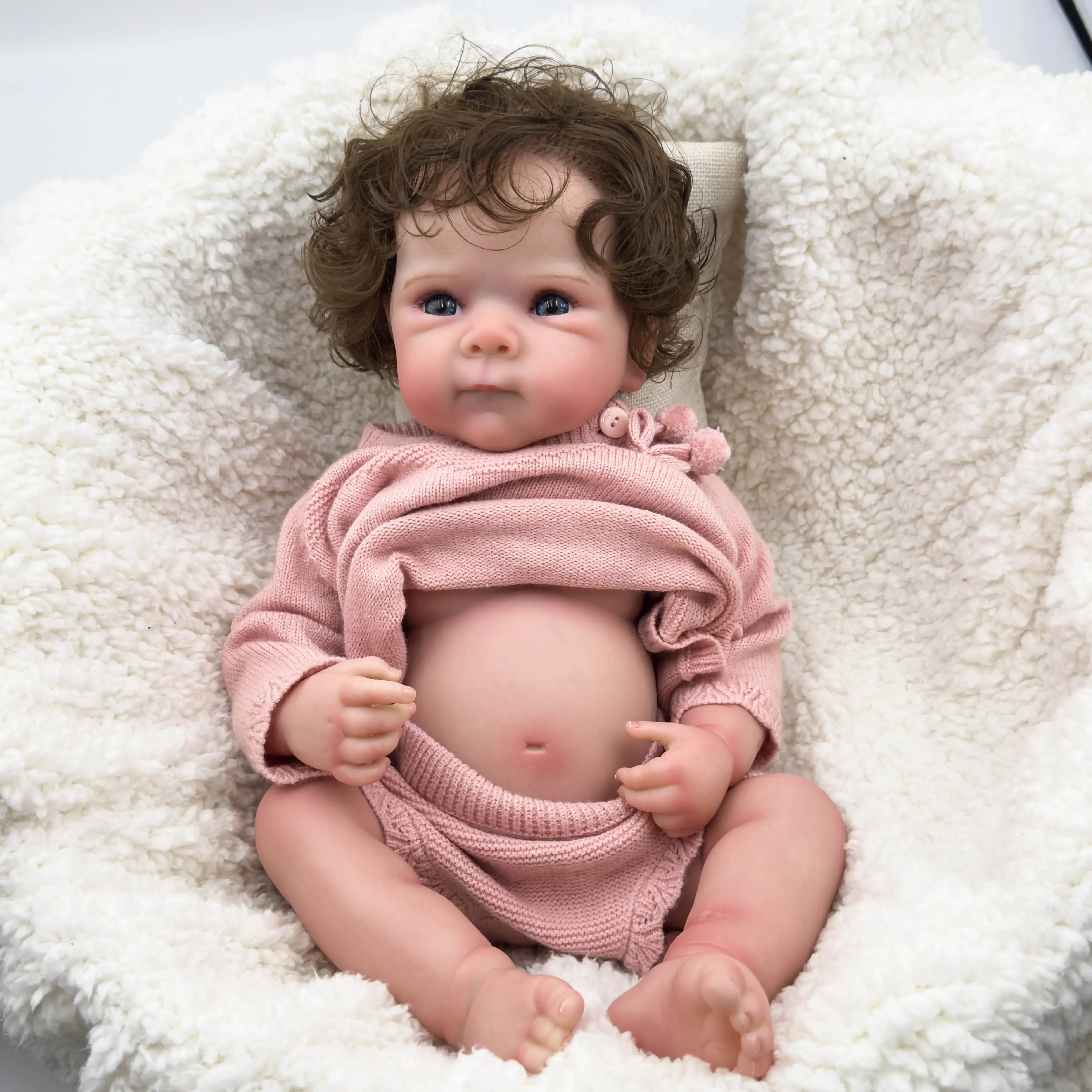 

18inch Bettie Reborn Baby Soft Touch Newborn Doll Lifelike Cuddly Baby Multiple Layers Painting 3D Skin with Hand Root Hair