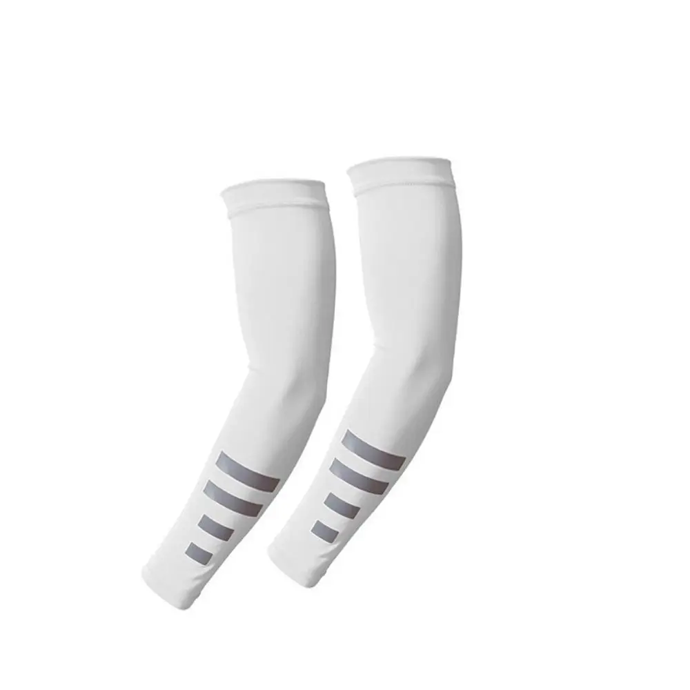 Quick Drying Ice Silk Sleeves New Fluorescent UV Protection Cycling Arm Covers Anti-slip Breathable Sunscreen Sleeves