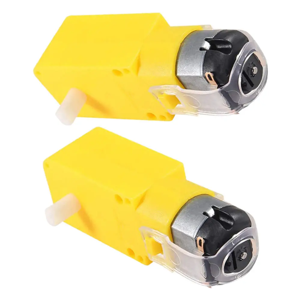 2Pcs Gear Motor Dual Shaft Noise Reduced Adjustable Speed High Flexibility for Rc Aircraft Robotic Body Car Dc Gear Motor