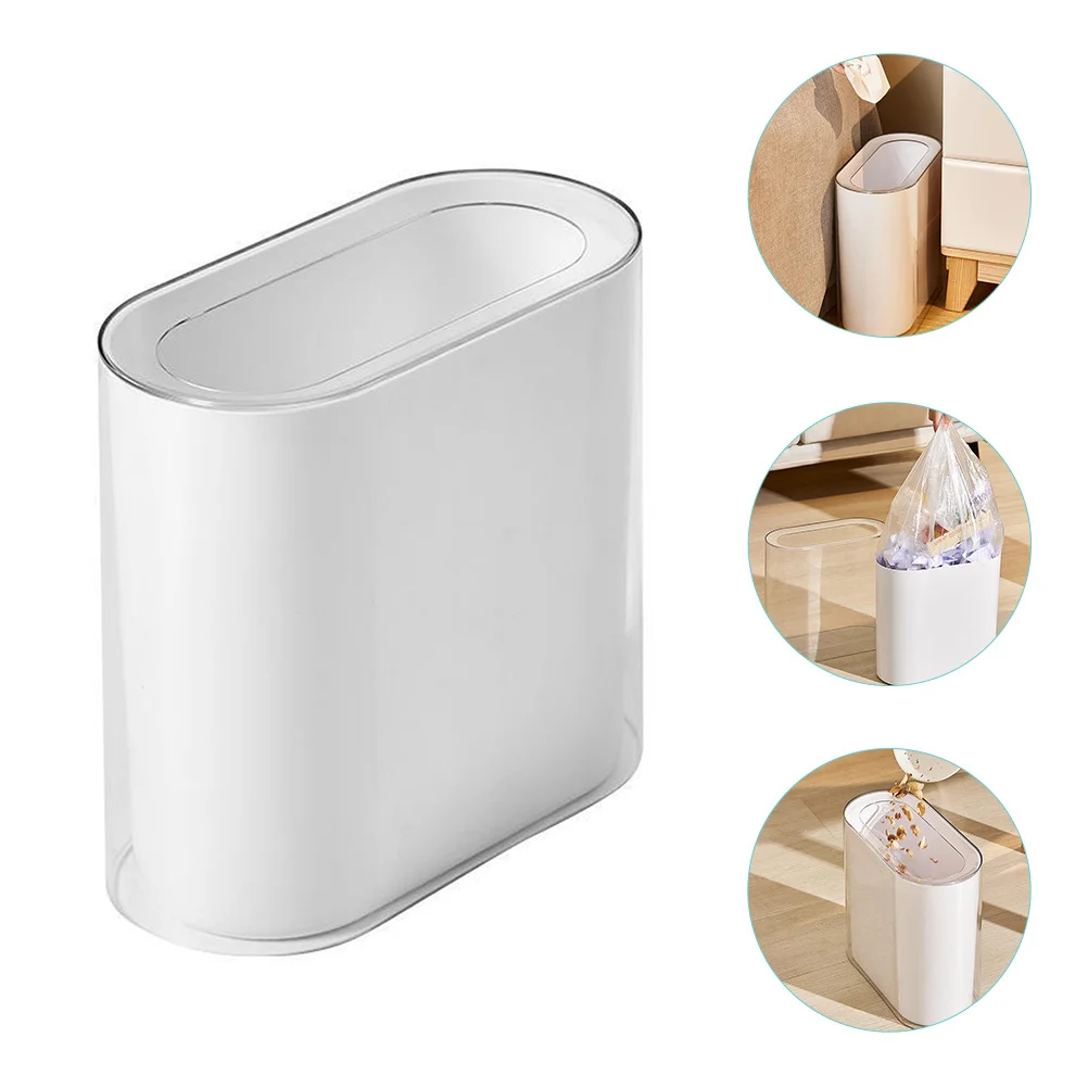 

Narrow Trash Can Modern Slim Garbage Bucket for Bathroom Laundry Closet Kids Room Multi-Function Waste Storage Thicken Household