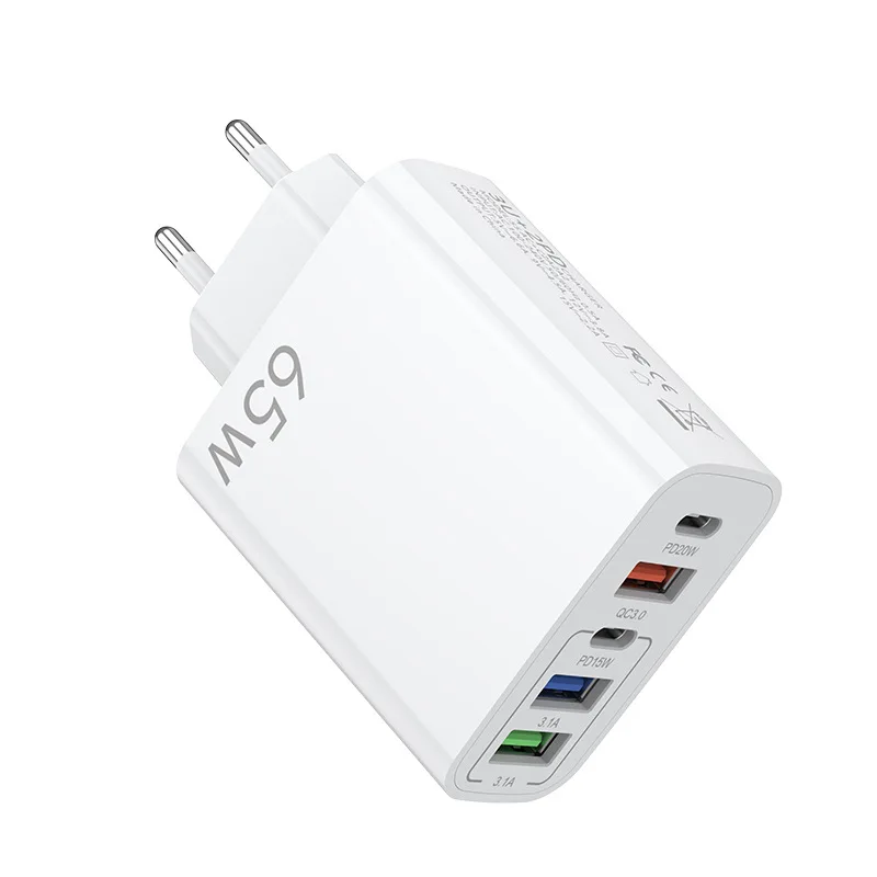 Luxmoc 65W Fast Charger PD 20W 15W QC3.0 Five Charging Port Charger for Hua Wei For Xiao Mi Android Mobile Phone