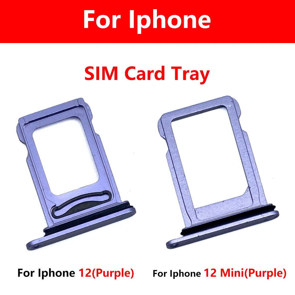 For iPhone 12 mini Dual Sim Card Reader Sim Card Tray Connector Slot Holder Socket Flex Cable Replacement Parts