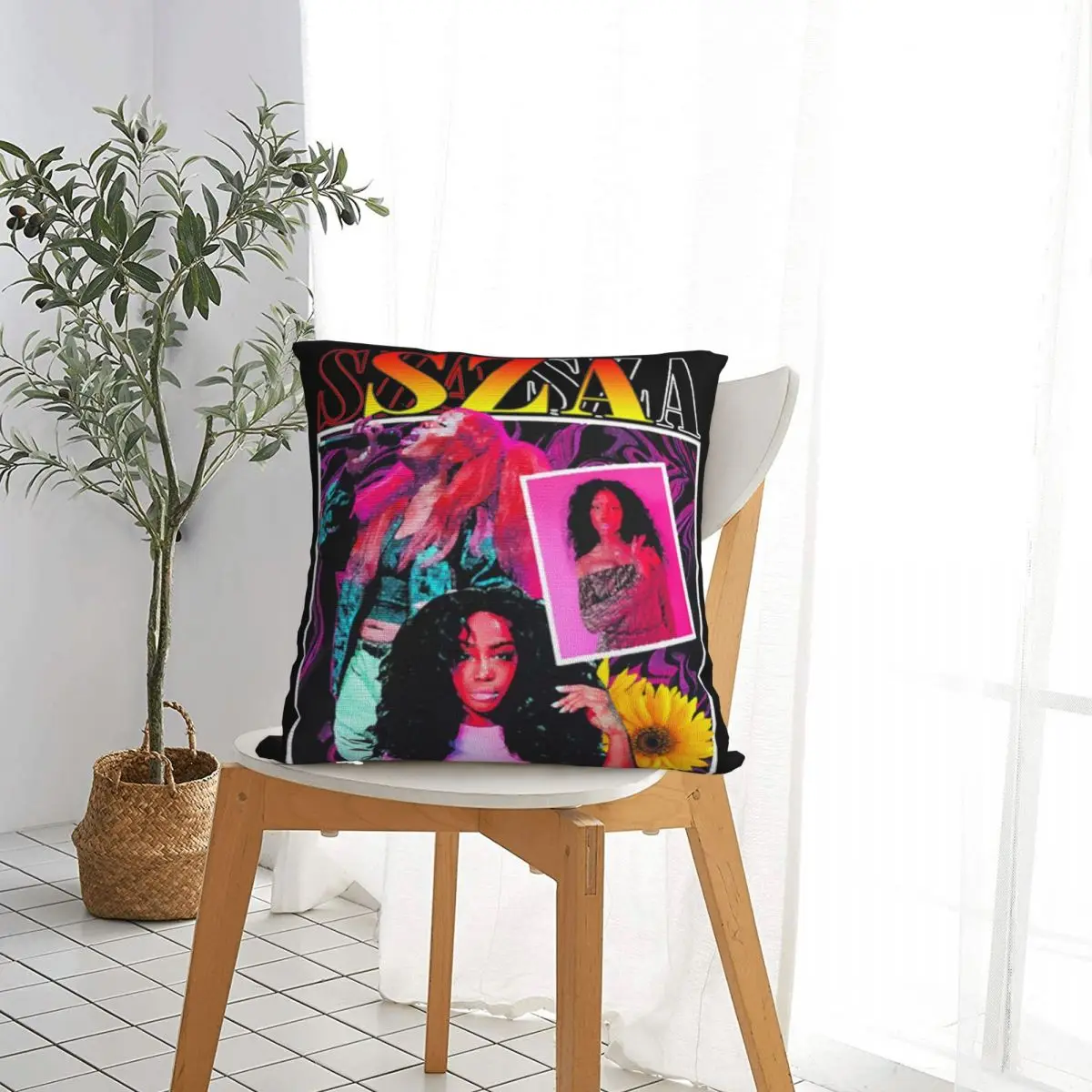 SZA Camp Pillowcase Polyester Cushion Cover Gift Rapper 90s Throw Pillow Case Cover Home Drop Shipping 45*45cm