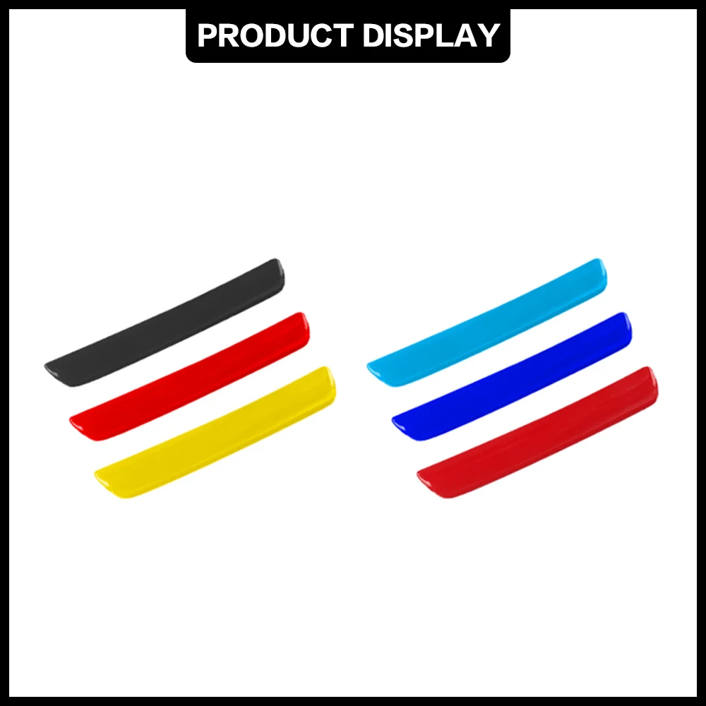 6 Pcs Car Front Grille Trim Strips Racing-Grills Decorative Three-Color Auto Decoration Accessories For Audi A3 8Y 2021-2024