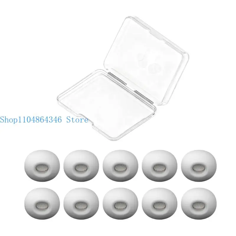 5asd 10Pcs Silicone In-Ear Earphone Case for Pro3 Covers Ear Caps Pads Earbuds Eartips with Storage Box