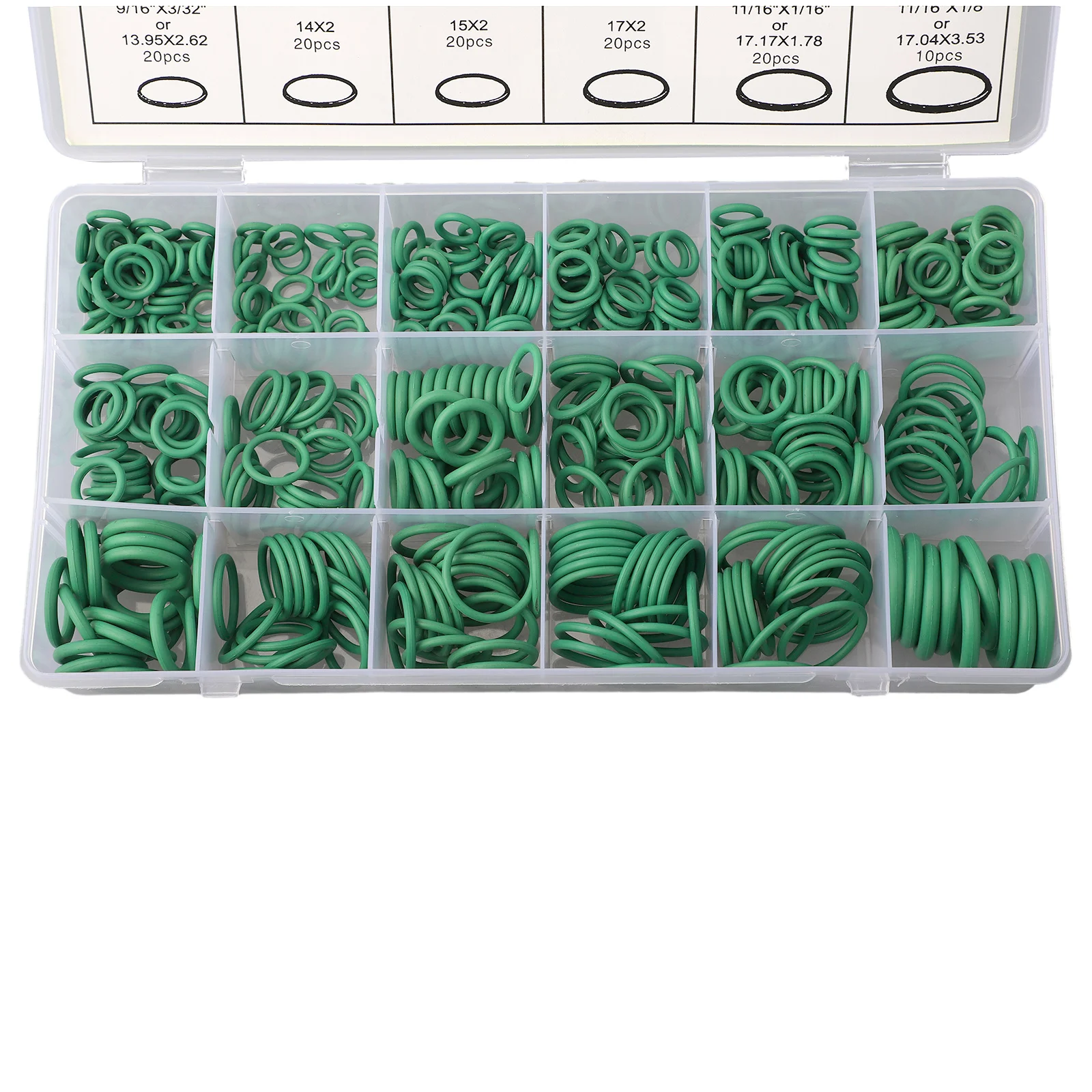 Kits O-Ring Seal 530Pcs Accessorie Accessories Air Conditioning W/torage Box Air conditioning Assortment Green Hydraulic