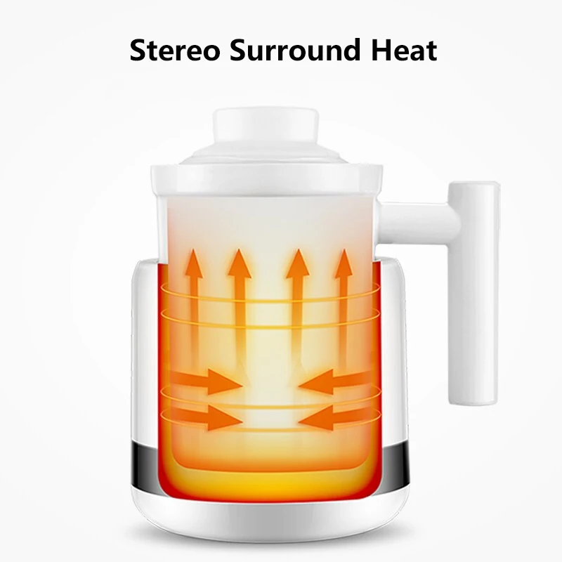 TIANJI DGD06-06BD Mini Ceramic Electric Stew Health Pot, Smart Appointment Automatic Multi-function Slow Cooker, 600ml