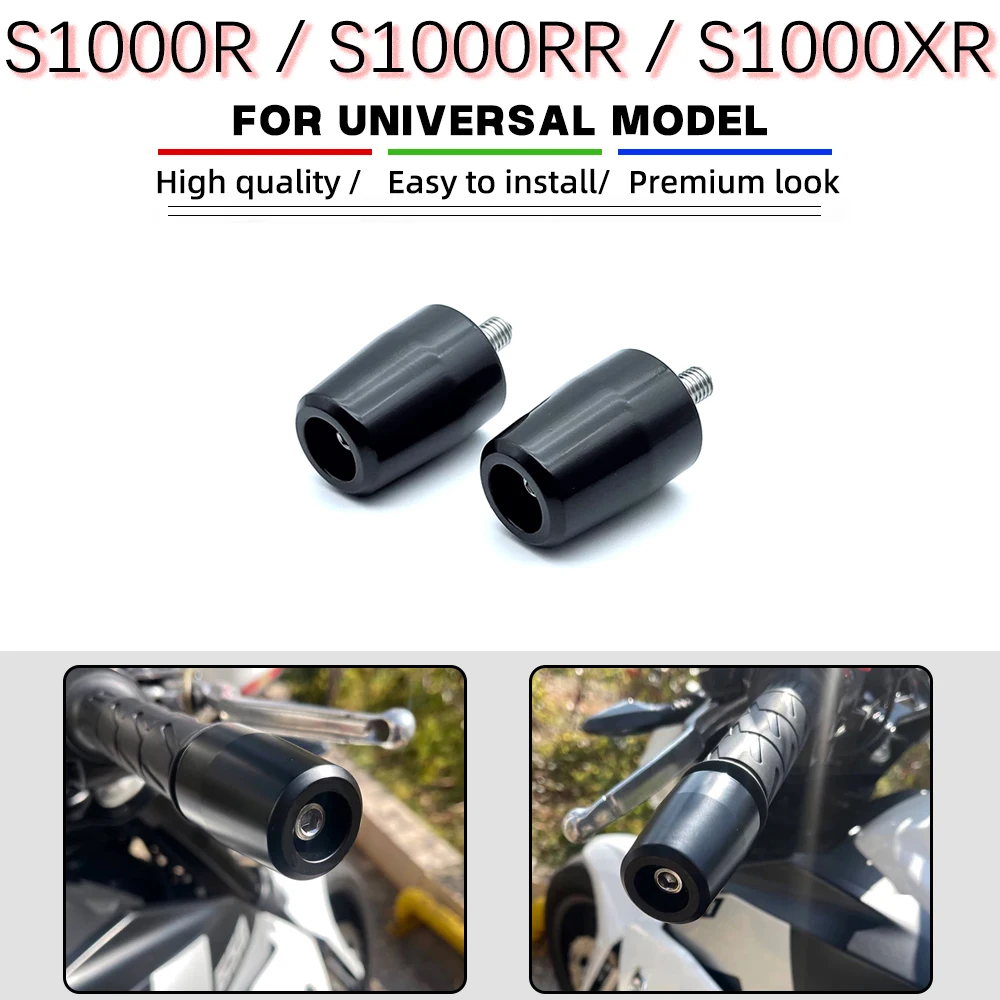 

For BMW S1000R S1000RR S1000XR Universal Motorcycle CNC Handlebar Grips Ends Plug Slider Cap Handle bar end
