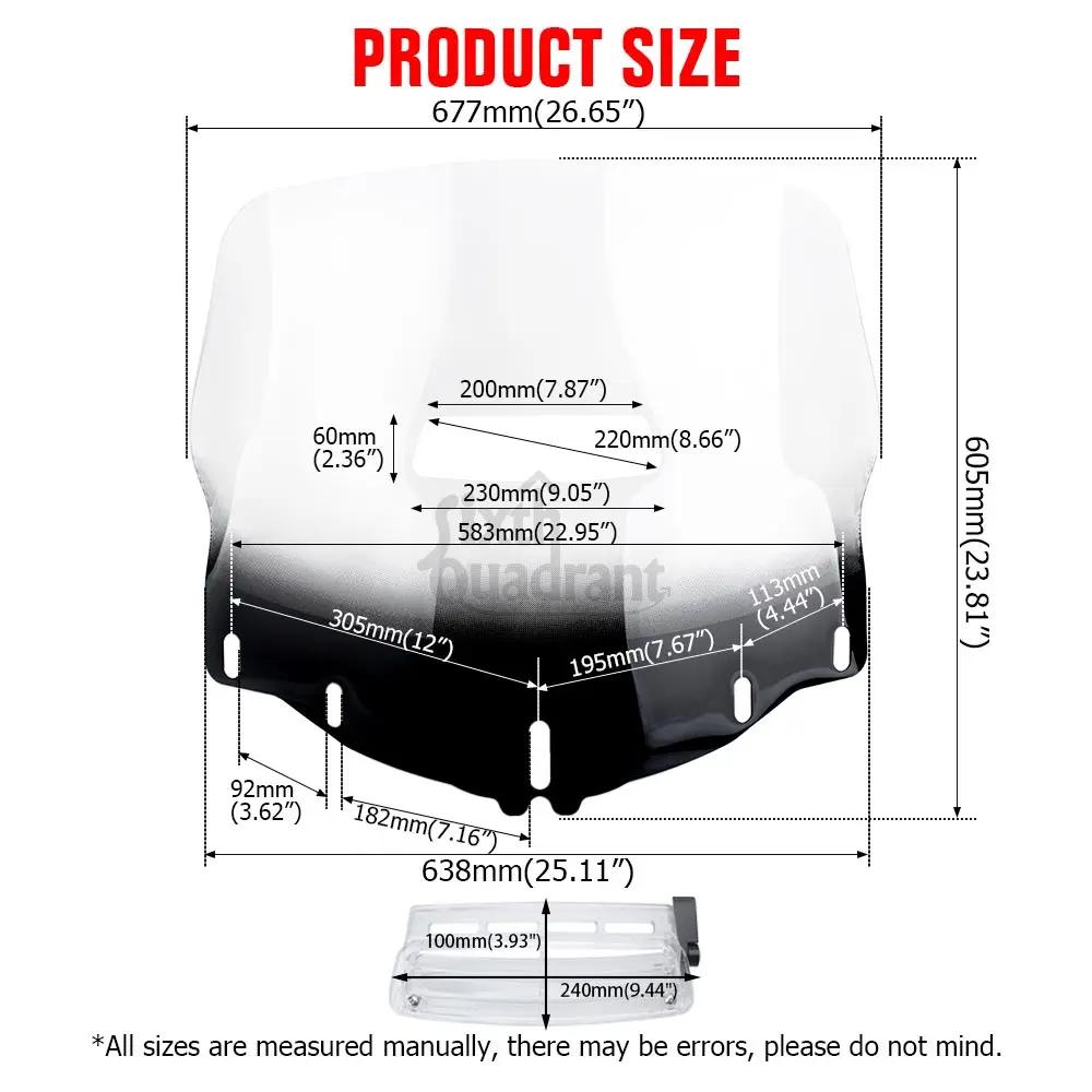 Fairing Windshield Wind Splitter Windscreen with Air Vented For Honda Gold Wing GL1800/GL1800A GL1800HP GL1800HPN 2001-2017