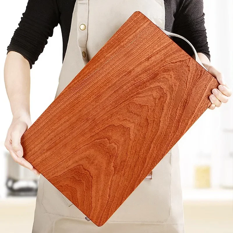 Ebony wood cutting board, kitchen household antibacterial and mildew double-sided solid wood chopping board