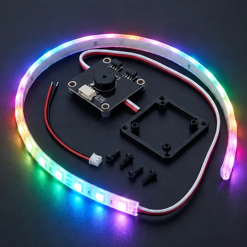 For R200 Soccer Drone RGB LED Light Bar Strip Module 2CH Smart Control Kit F9A/B Competition Repair Upgrade Accessory Spare Part