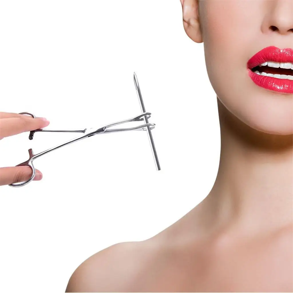 Sterile Body Piercing 14G Stainless Steel Catheter Professional Kit for Ear Lip Applications