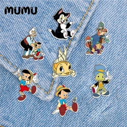 2024 New Pinocchio Lapel Pin Cleo Jiminy Acrylic Brooches Handmade Epoxy Jewelry Shirt Bag Badge