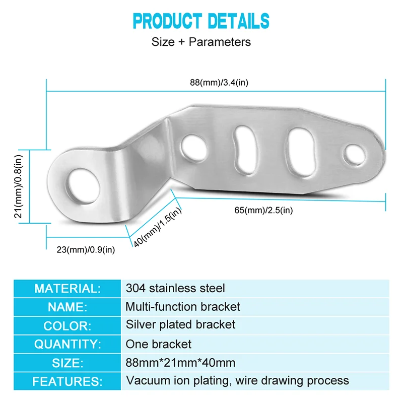 Multi-Function Mounting Bracket For Motorcycle Headlight Rearview Mirror Spotlight Turn signal Fog light bracket support