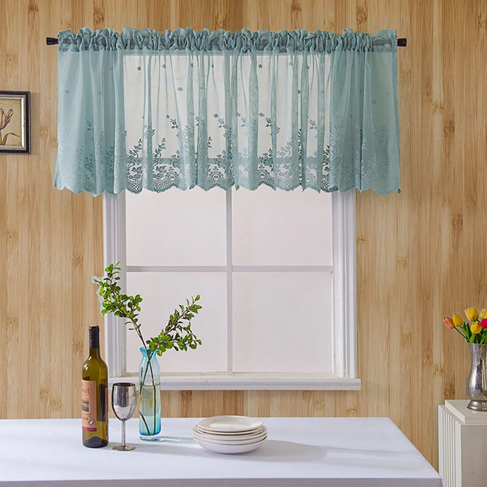 

1Pcs Window Short Curtain Creative Lace Half Curtain for Living Room Bedroom Kitchen Romantic Sunlight Diffusing Design
