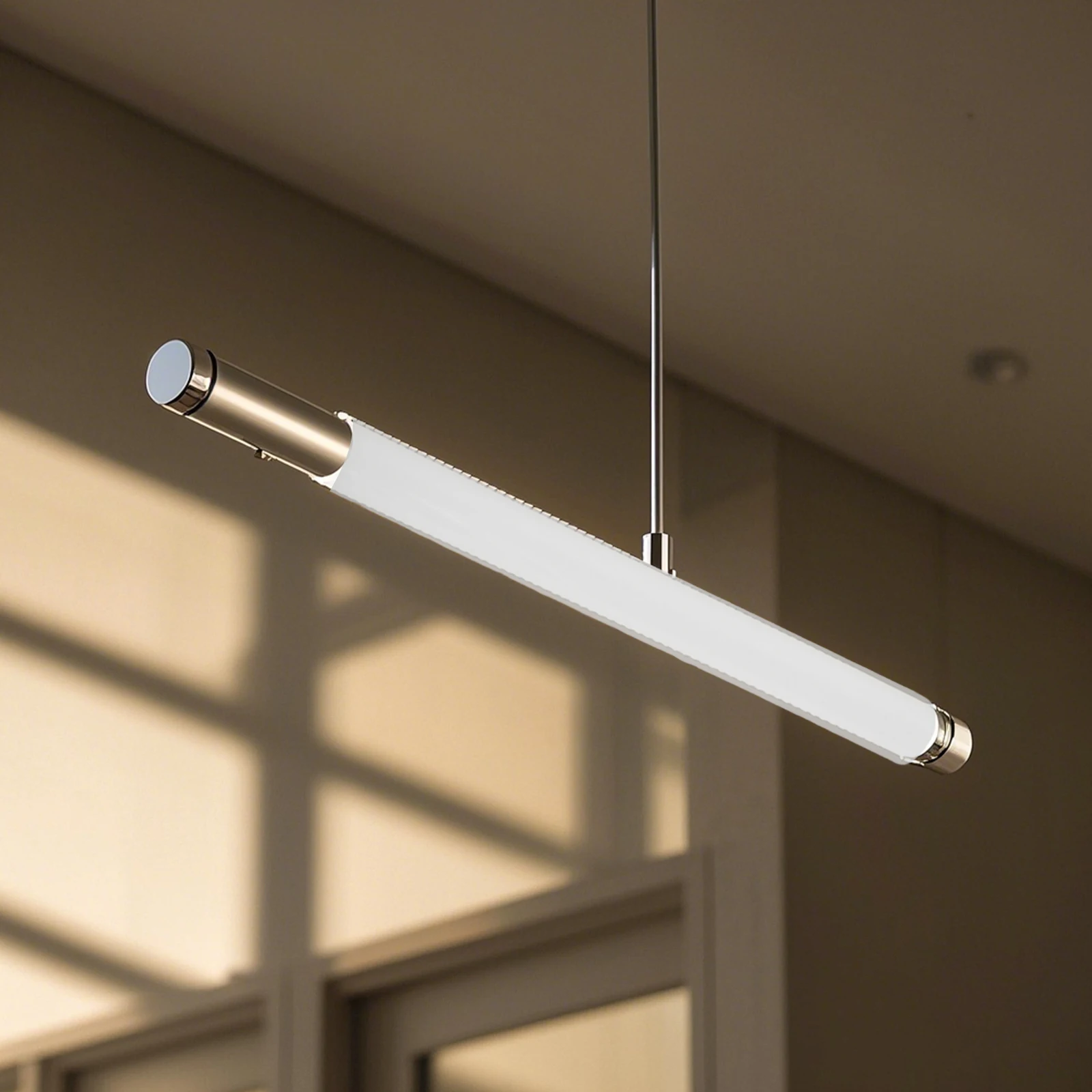 

Led Tube Diffuser Cover Clip-On Light Shade For Pendant Lamp Decor Easy Install Light Blocking Chandelier Decoration Tube