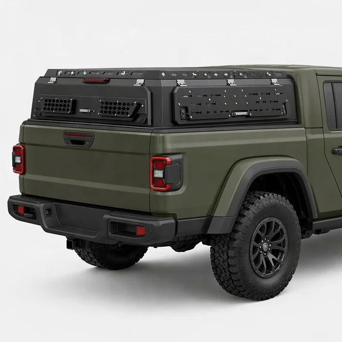 Weatherproof Aluminum Pickup Truck Shell Modern Hard Cover for Gladiator Pickup Outdoor Adventure Cargo Organizing Travel Use