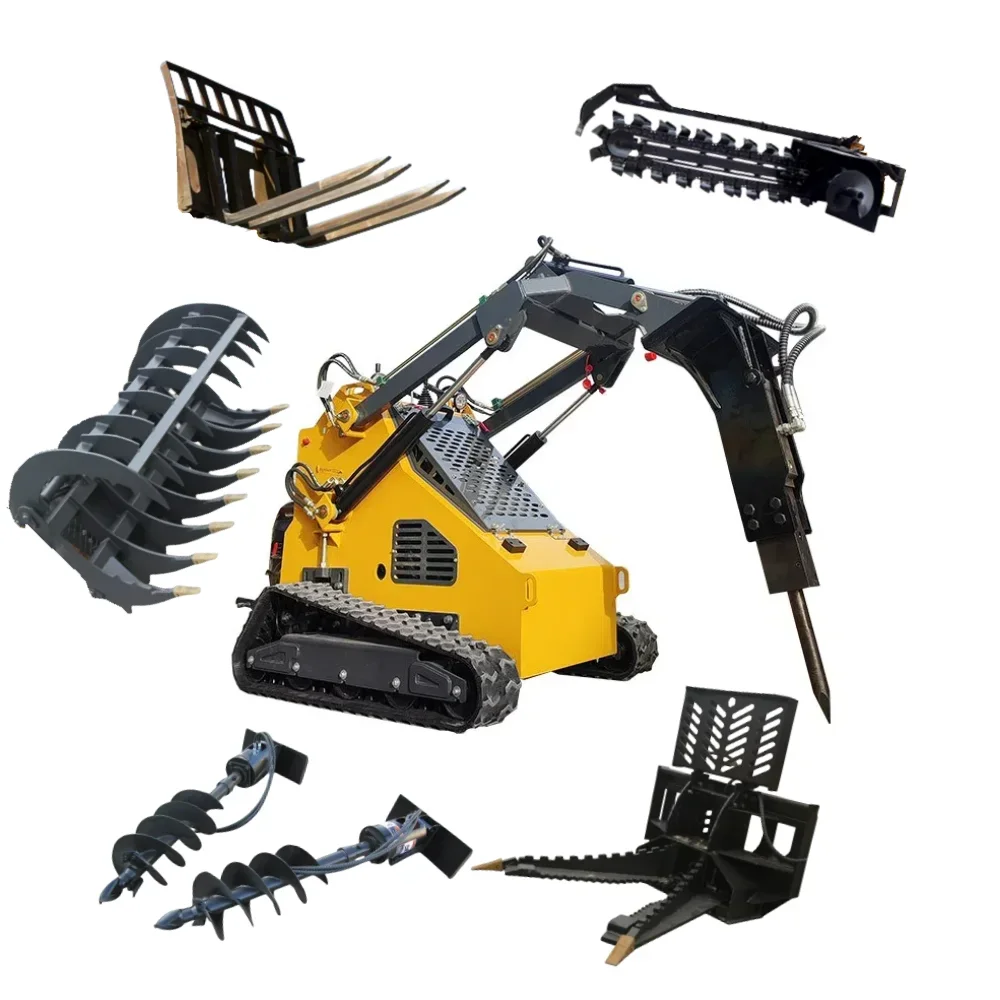 Compact Mini Skid Steer Loader Versatile for Various Applications Small But Mighty for Landscaping Construction and Farm Use